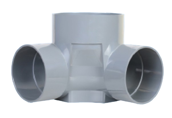 Hộp kiểm soát kỹ thuật hai nhánh ngang 45 độ PVC-U
