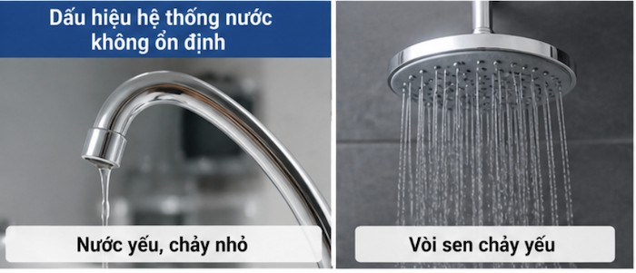 Khắc phục hệ thống nước không ổn định